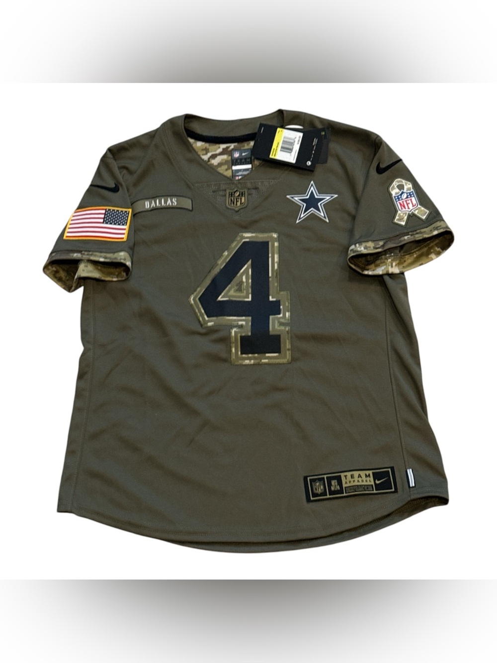 NEW Nike Salute To Service Dallas Cowboys Dak Prescott Football Jersey Womens S